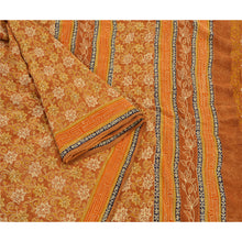 Load image into Gallery viewer, Vintage Saree 100% Pure Georgette Silk Craft Fabric Hand Embroider Premium Sari
