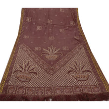 Load image into Gallery viewer, Brown Saree Art Silk Hand Beaded Premium Fabric Cultural Sari

