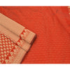 Sanskriti Vintage Red Saree Art Silk woven Sustainable Fabric Premium Cultural Sari