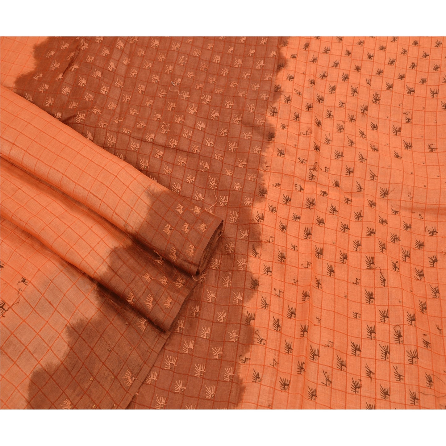 Sanskriti Vintage Saree 100% Pure Silk Hand Embroidery Sustainable Fabric Sari