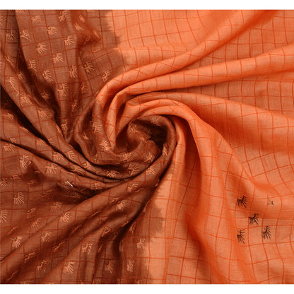 Sanskriti Vintage Saree 100% Pure Silk Hand Embroidery Sustainable Fabric Sari