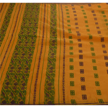 Load image into Gallery viewer, Sanskriti Vintage Indian Yellow Saree Art Silk Woven Craft Fabric Sari
