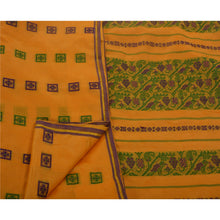 Load image into Gallery viewer, Sanskriti Vintage Indian Yellow Saree Art Silk Woven Craft Fabric Sari
