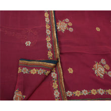 Load image into Gallery viewer, Sanskriti Vintage Saree 100% Pure Georgette Silk Fabric Hand Embroidery Blue Sari
