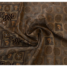 Load image into Gallery viewer, Antique Vintage Saree Pure Organza Silk Hand Embroidery Fabric Premium Sari
