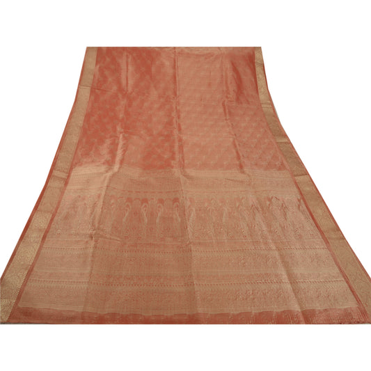 Sanskriti Vintage Saree Art Silk Woven Craft Sustainable Fabric Premium Cultural Sari