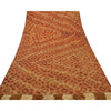 Sanskriti Vintage Saree 100% Pure Organza Silk Hand Beaded Woven Sustainable Fabric Premium Sari