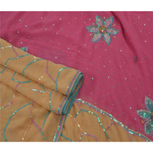 Load image into Gallery viewer, Saree Georgette Hand Beaded Pink Fabric Premium Ethnic Sari
