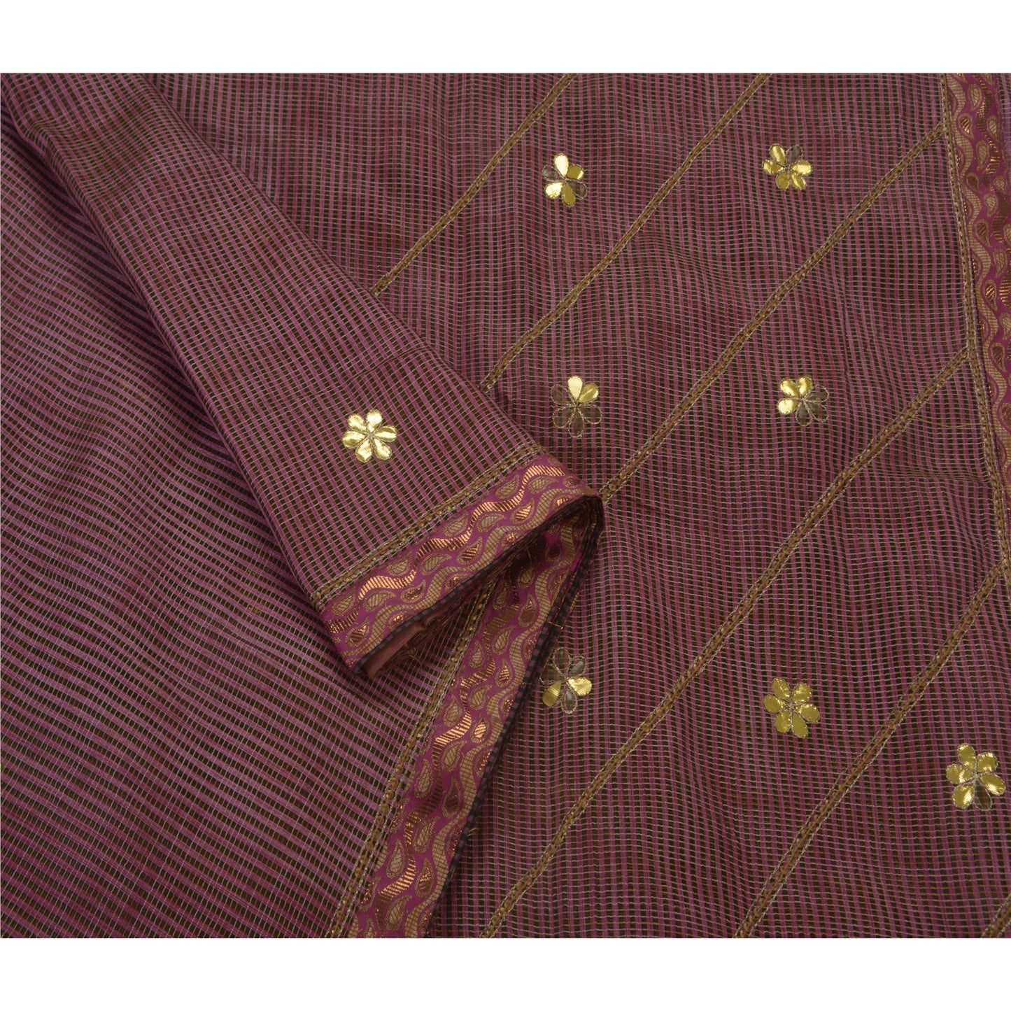 Санскритское винтажное индийское сари из шелка ручной работы с бисером из экологически чистой ткани премиум-класса