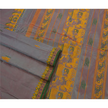 Load image into Gallery viewer, Sanskriti Vintage Indian Saree Art Silk Woven Green Craft Fabric Premium Sari
