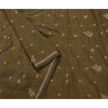 Load image into Gallery viewer, Sanskriti Vintage Saree Georgette Hand Beaded Golden Black Fabric Premium Ethnic Sari
