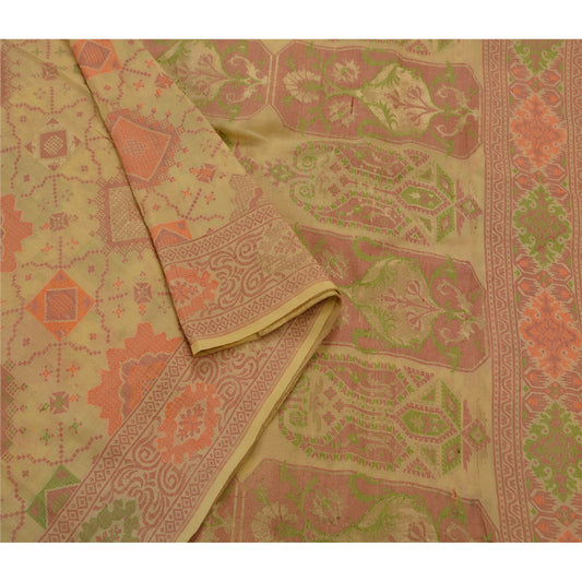 Sanskriti Vintage Indian Saree Silk Blend Woven Sustainable Fabric Premium Ethnic Sari