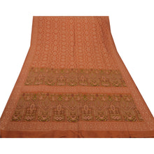 Load image into Gallery viewer, Indian Saree 100% Pure Silk Woven Orange Fabric Premium Sari
