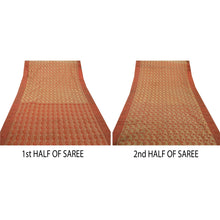 Load image into Gallery viewer, Indian Saree Cotton Cream Woven Craft Fabric Premium Sari
