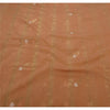 Sanskriti Vintage Saree Art Silk Woven Peach Sustainable Fabric Craft Sari Floral