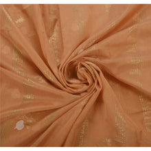 Load image into Gallery viewer, Saree Art Silk Woven Peach Fabric Craft Sari Floral
