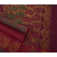 Load image into Gallery viewer, Sanskriti Vintage Saree Art Silk Woven Dark Red Craft Fabric Premium Floral Sari

