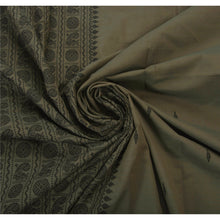 Load image into Gallery viewer, Sanskriti Antique Vintage Saree Cotton Woven Grey Fabric Premium Sari Peacock
