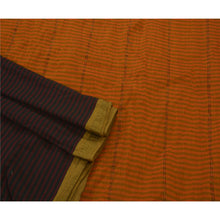 Load image into Gallery viewer, Sanskriti Antique Vintage Saree Cotton Woven Craft Fabric Brown 5 Yard Sari
