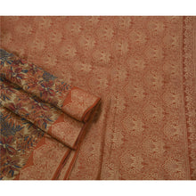 Load image into Gallery viewer, Saree 100% Pure Silk Woven Cream Craft Fabric 5 Yard Sari
