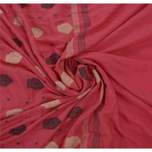Load image into Gallery viewer, Antique Saree 100% Pure Silk Woven Pink Craft Fabric 5 Yd Sari
