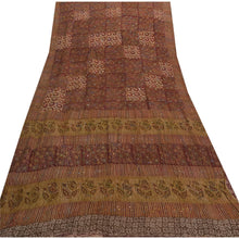 Load image into Gallery viewer, Saree Blend Georgette Hand Embroidered Fabric Kantha 5 Yd Sari
