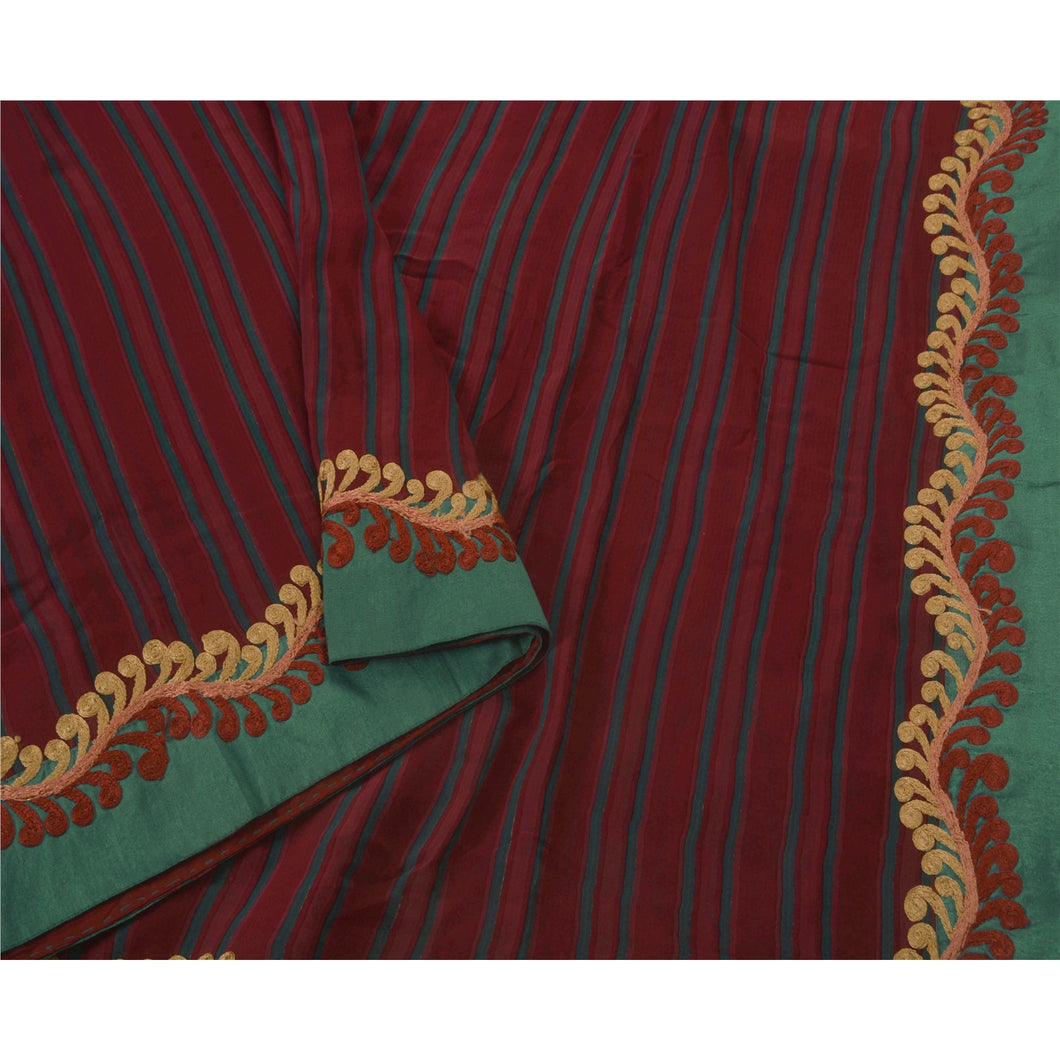 Saree Blend Georgette Embroidered Fabric Premium Cultural Sari
