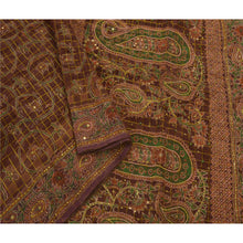 Load image into Gallery viewer, Vintage Saree 100% Pure Organza Silk Hand Beaded Painted Fabric Premium 5Yd Sari
