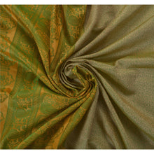 Load image into Gallery viewer, Sanskriti Vinatage Saree Art Silk Woven Green Craft Fabric Premium 5 Yd Sari
