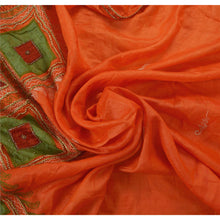 Load image into Gallery viewer, Vintage Saree Pure Silk Craft Fabric Hand Embroidery Pre Stitched Lehenga Sari
