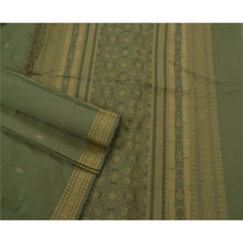 Load image into Gallery viewer, Sanskriti Vintage Saree Art Silk Woven Fabric Green 1 Yd Sari With Blouse Piece
