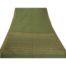 Load image into Gallery viewer, Sanskriti Vintage Saree Art Silk Woven Fabric Green 1 Yd Sari With Blouse Piece
