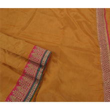 Load image into Gallery viewer, Saree Art Silk Embroidered Yellow Fabric Premium 5 Yd Sari
