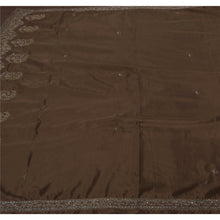 Load image into Gallery viewer, Saree Art Silk Hand Beaded Brown Fabric Premium 5 Yd Sari
