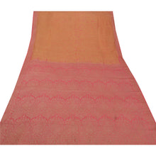 Load image into Gallery viewer, Saree 100% Pure Silk Woven Pink Fabric 5 Yd Leheria Sari

