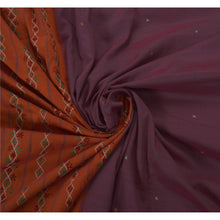Load image into Gallery viewer, Sanskriti Vintage Saree Cotton Hand Embroidered Purple Fabric Premium 5 Yd Sari
