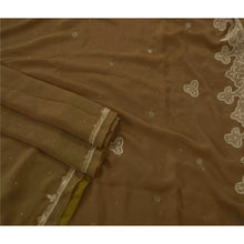 Load image into Gallery viewer, Sanskriti Vintage Saree Georgette Hand Beaded Green Fabric Ethnic 5YD Sari
