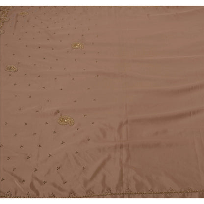 Sanskriti Vintage Saree Art Silk Hand Beaded Craft Sustainable Fabric Premium 5 Yd Sari