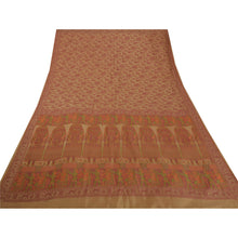 Load image into Gallery viewer, Saree 100% Pure Silk Woven Cream Fabric Premium 5 Yd Sari
