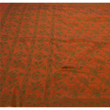 Load image into Gallery viewer, Saree Art Silk Woven Orange Craft Fabric Premium 5 Yd Sari
