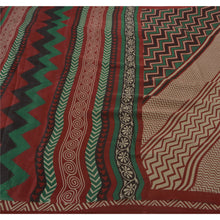 Load image into Gallery viewer, Cream Saree Art Silk Printed Fabric 5 Yd Premium Craft Sari
