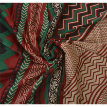 Load image into Gallery viewer, Cream Saree Art Silk Printed Fabric 5 Yd Premium Craft Sari
