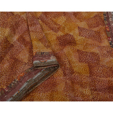 Load image into Gallery viewer, Sanskriti Antique Vintage Saree Pure Crepe Silk Embroidery Fabric Craft 5YD Sari

