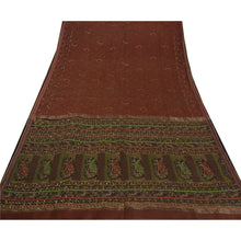 Load image into Gallery viewer, Vintage Saree 100% Pure Organza Silk Hand Beaded Woven Fabric Premium 5 Yd Sari
