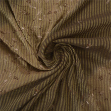 Load image into Gallery viewer, Sanskriti Vintage Saree Georgette Hand Beaded Green Fabric Premium Craft Sari
