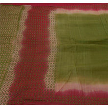 Load image into Gallery viewer, Sanskriti Vintage Saree 100% Pure Silk Hand Beaded Green Fabric 5 Yd Craft Sari
