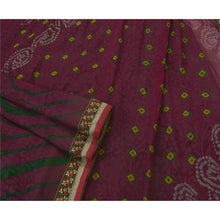 Load image into Gallery viewer, Sanskriti Vintage Saree Blend Georgette Brasso Purple Cultural Ethnic Sari
