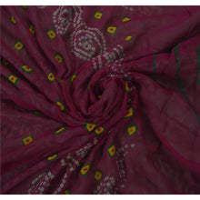 Load image into Gallery viewer, Sanskriti Vintage Saree Blend Georgette Brasso Purple Cultural Ethnic Sari
