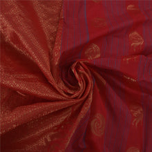 Load image into Gallery viewer, Saree Art Silk Woven Red Fabric Premium Craft 5 Yd Sari
