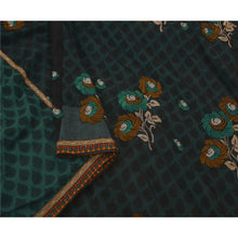 Load image into Gallery viewer, Sanskriti Vintage Saree Blend Georgette Embroidered Green Fabric Sari 5 Yd

